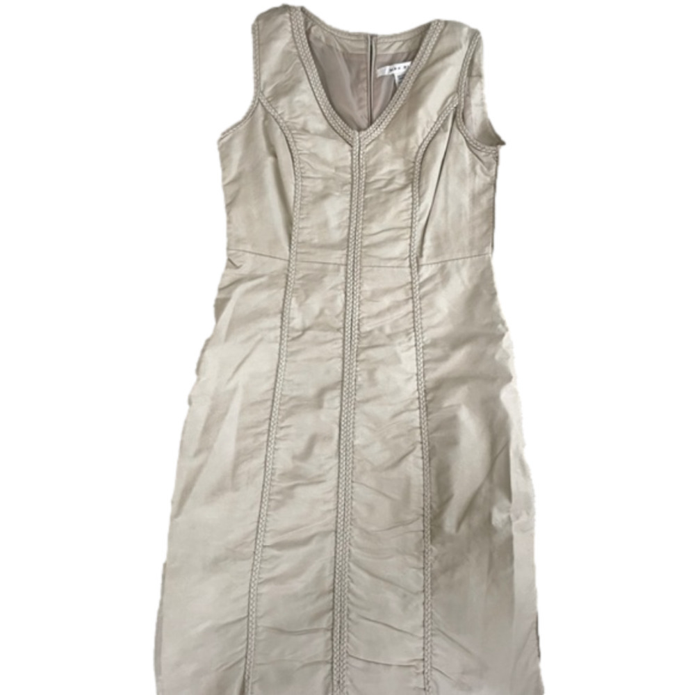 🌿Max Studio light cream size XS faux leather tank dress🌿